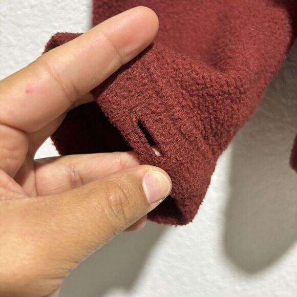 Patagonia Womens Jacket Full Zip Size LARGE Solid Rust High Neck Collared - Picture 8 of 10